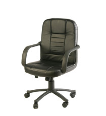 Poltrona direzionale Detroit HC4418M - con ruote e braccioli -  nero - Serena Group