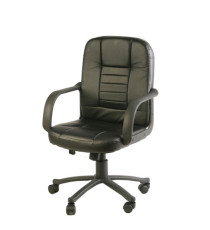 Poltrona direzionale Detroit HC4418M - con ruote e braccioli -  nero - Serena Group