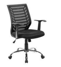 Seduta operativa Miami - con braccioli - schienale in rete nero/seduta nero - Serena Group