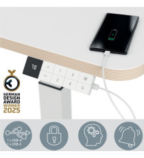 Scrivania Compatta Elettrica Sit-Stand - fissa - 80 x 60 x 65 cm - bianco - Leitz