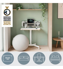 Scrivania Compatta pneumatica Sit-Stand - mobile - 80 x 60 x 75 cm - bianco - Leitz