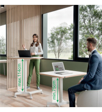 Scrivania Compatta pneumatica Sit-Stand - mobile - 80 x 60 x 75 cm - bianco - Leitz