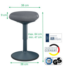 Sgabello Active Comfort da seduta - grigio scuro - Leitz