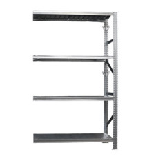 Kit scaffale industriale - modulo estensione - 4 ripiani - 120 x 50 x 200 cm - acciaio - Tecnotelai Kit scaffale industriale - modulo estensione - 4 ripiani - 120 x 50 x 200 cm - acciaio - Tecnotelai