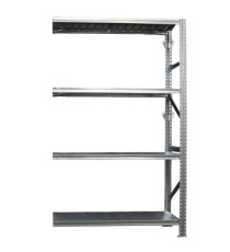 Kit scaffale industriale - modulo estensione - 4 ripiani - 120 x 50 x 200 cm - acciaio - Tecnotelai Kit scaffale industriale - modulo estensione - 4 ripiani - 120 x 50 x 200 cm - acciaio - Tecnotelai