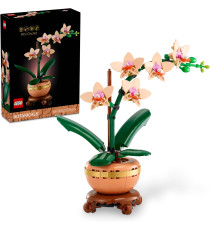 Lego Botanicals - Mini-orchidea - Lego 10343 The Botanical Collection con Vaso, Bocciolo e Foglie Artificiali 274pz Anni 18+