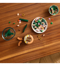 Lego Botanicals - Mini-orchidea - Lego 10343 The Botanical Collection con Vaso, Bocciolo e Foglie Artificiali 274pz Anni 18+