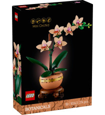 Lego Botanicals - Mini-orchidea - Lego 10343 The Botanical Collection con Vaso, Bocciolo e Foglie Artificiali 274pz Anni 18+