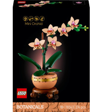 Lego Botanicals - Mini-orchidea - Lego 10343 The Botanical Collection con Vaso, Bocciolo e Foglie Artificiali 274pz Anni 18+