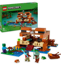 Lego Minecraft - La casa-rana - Lego 21256 casa, zombie, un annegato, uno Slime e 3 rane 400pz Anni 8+
