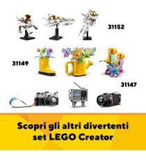 Lego Creator 3in1 - Pattino a rotelle retrò - Lego 31148 Trasformabile in Mini Skateboard o Radio Giocattolo Anni 8+ 342pz