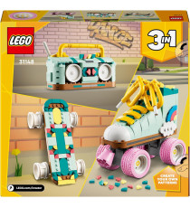 Lego Creator 3in1 - Pattino a rotelle retrò - Lego 31148 Trasformabile in Mini Skateboard o Radio Giocattolo Anni 8+ 342pz