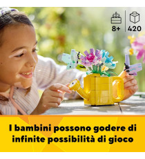 Lego Creator 3in1 - Innaffiatoio con fiori - Lego 31149 Trasformabile in Stivale Giallo o 2 Uccelli con Trespolo Anni 8+ 420pz