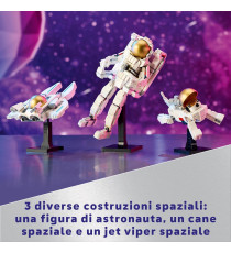 Lego Creator 3in1 - Astronauta - Lego 31152 Trasformabile in Cane o in Astronave Viper Jet Anni 9+ 647pz