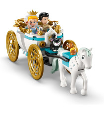 Lego Disney Princess - Castello e carrozza di Cenerentola - Lego 43275 con cavallo, Principessa e Principe Azzurro Anni 6+ 596pz