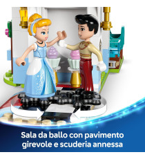 Lego Disney Princess - Castello e carrozza di Cenerentola - Lego 43275 con cavallo, Principessa e Principe Azzurro Anni 6+ 596pz
