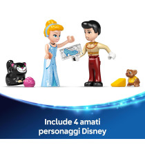 Lego Disney Princess - Castello e carrozza di Cenerentola - Lego 43275 con cavallo, Principessa e Principe Azzurro Anni 6+ 596pz