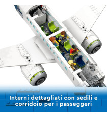 Lego City - Aereo passeggeri - Lego 60367 Autobus, Trattore Aeroportuale, Camion del Catering e Furgone Anni 7+ 913pz