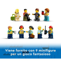 Lego City - Aereo passeggeri - Lego 60367 Autobus, Trattore Aeroportuale, Camion del Catering e Furgone Anni 7+ 913pz