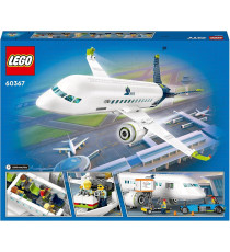 Lego City - Aereo passeggeri - Lego 60367 Autobus, Trattore Aeroportuale, Camion del Catering e Furgone Anni 7+ 913pz