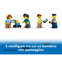Lego City - Autobus turistico rosso a due piani - Lego 60407 con Veicolo in Stile Londinese e 5 Minifigure Anni 7+ 384pz