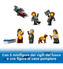 Lego City - Caserma dei pompieri e autopompa - Lego 60414 6 Minifigure, Cane e Accessori Anni 6+ 843pz