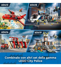 Lego City - Camion laboratorio mobile della polizia - Lego 60418 Quad Bike, 2 Agenti, 1 Scienziato e 2 Criminali Anni 7+ 674pz