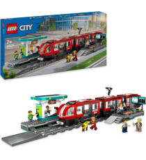 Lego City - Tram e fermata del tram - Lego 60423 Treno con stazione e vagoni ferroviari Anni 7+ 811pz