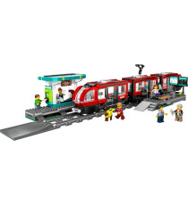 Lego City - Tram e fermata del tram - Lego 60423 Treno con stazione e vagoni ferroviari Anni 7+ 811pz