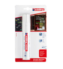 Marcatore a gesso liquido 4090 - punta scalpello - da 4 a 15mm - bianco - Edding Marcatore a gesso liquido 4090 - punta scalpello - da 4 a 15mm - bianco - Edding