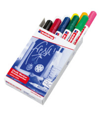 Marcatore a gesso liquido 4095 - punta tonda - da 2 a 3mm - colori assortiti - Edding - astuccio 10 pezzi Marcatore a gesso liquido 4095 - punta tonda - da 2 a 3mm - colori assortiti - Edding - astuccio 10 pezzi