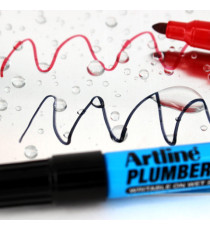 Marcatore permanente - per elettricisti - punta tonda - 1,5 mm - rosso - Artline