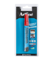 Marcatore permanente - per elettricisti - punta tonda - 1,5 mm - rosso - Artline