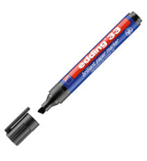 Marcatore permanente 33 - punta scalpello - da 1 a 5 mm - nero - Edding Marcatore permanente 33 - punta scalpello - da 1 a 5 mm - nero - Edding