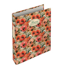 Raccoglitore Nature Flowers - A4 - cm 4 anelli da 30mm - dorso 4 cm - Pigna