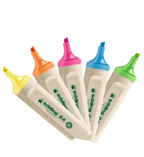 Evidenziatore 24 EcoLine - punta scalpello - da 2 a 5 mm - colori assortiti - Edding - astuccio 4 pezzi Evidenziatore 24 EcoLine - punta scalpello - da 2 a 5 mm - colori assortiti - Edding - astuccio 4 pezzi