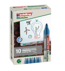 Marcatore per lavagne bianche 28 EcoLine - punta conica - da 1,5 a 3 mm - blu - Edding Marcatore per lavagne bianche 28 EcoLine - punta conica - da 1,5 a 3 mm - blu - Edding
