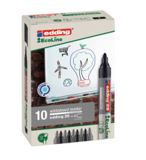 Marcatore per lavagne bianche 28 EcoLine - punta conica - da 1,5 a 3 mm - nero - Edding Marcatore per lavagne bianche 28 EcoLine - punta conica - da 1,5 a 3 mm - nero - Edding