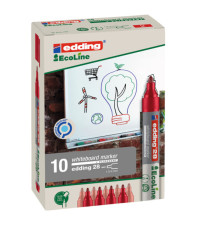 Marcatore per lavagne bianche 28 EcoLine - punta conica - da 1,5 a 3 mm - rosso - Edding Marcatore per lavagne bianche 28 EcoLine - punta conica - da 1,5 a 3 mm - rosso - Edding
