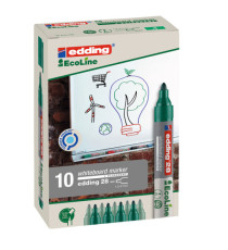 Marcatore per lavagne bianche 28 EcoLine - punta conica - da 1,5 a 3 mm - verde - Edding Marcatore per lavagne bianche 28 EcoLine - punta conica - da 1,5 a 3 mm - verde - Edding