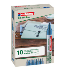 Marcatore permanente 21 Ecoline - punta conica -  da 1,5 a 3 mm - blu - Edding Marcatore permanente 21 Ecoline - punta conica -  da 1,5 a 3 mm - blu - Edding