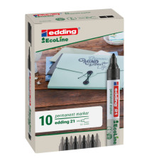 Marcatore permanente 21 Ecoline - punta conica -  da 1,5 a 3 mm - nero - Edding Marcatore permanente 21 Ecoline - punta conica -  da 1,5 a 3 mm - nero - Edding