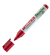 Marcatore permanente 21 Ecoline - punta conica -  da 1,5 a 3 mm - rosso - Edding Marcatore permanente 21 Ecoline - punta conica -  da 1,5 a 3 mm - rosso - Edding