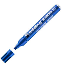 Marcatore permanente 2200C - punta a scalpello - da 1 a 5 mm - blu  - Edding Marcatore permanente 2200C - punta a scalpello - da 1 a 5 mm - blu  - Edding