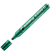 Marcatore permanente 2200C - punta a scalpello - da 1 a 5 mm - verde  - Edding Marcatore permanente 2200C - punta a scalpello - da 1 a 5 mm - verde  - Edding