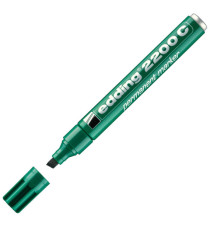 Marcatore permanente 2200C - punta a scalpello - da 1 a 5 mm - verde  - Edding Marcatore permanente 2200C - punta a scalpello - da 1 a 5 mm - verde  - Edding
