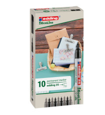 Marcatore permanente 25 Ecoline - punta tonda 1.0 mm - nero - Edding Marcatore permanente 25 Ecoline - punta tonda 1.0 mm - nero - Edding