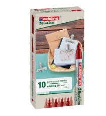 Marcatore permanente 25 Ecoline - punta tonda 1.0 mm - rosso - Edding Marcatore permanente 25 Ecoline - punta tonda 1.0 mm - rosso - Edding
