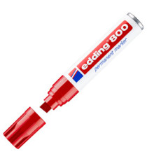 Marcatore permanente 800 - punta scalpello - da 4 a 12 mm - rosso - Edding Marcatore permanente 800 - punta scalpello - da 4 a 12 mm - rosso - Edding