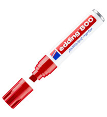 Marcatore permanente 800 - punta scalpello - da 4 a 12 mm - rosso - Edding Marcatore permanente 800 - punta scalpello - da 4 a 12 mm - rosso - Edding
